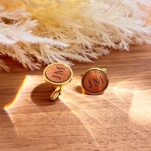 Mancuernillas de cuero personalizadas para hombre miniatura 3