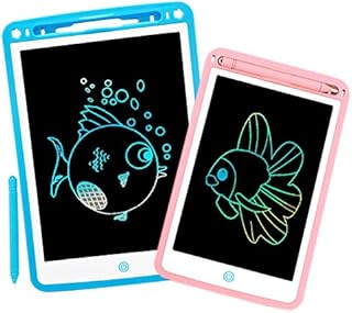 2Pack LCD Writing Tablet Afoskce 10'' & 8.5'' Electronic Graphic Tablet, Colorful Writing & Drawing Doodle Board with Memory Lock Digital Writing Pad Toy Gifts for Kids Adults at Home, School, Office