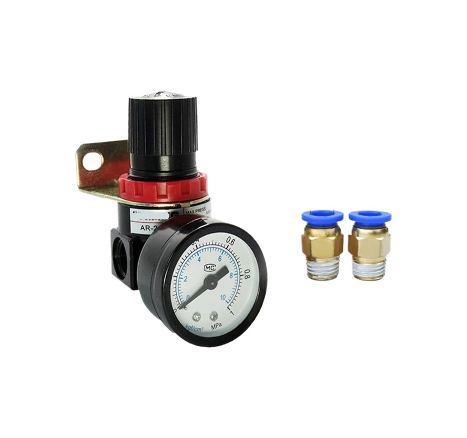 HYUJNAFZR AR2000 G1/4'' Control compressor pressure relief regulating valve with connector gauge and bracket