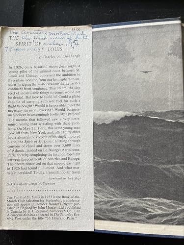 The Spirit of St. Louis B01A68NI72 Book Cover