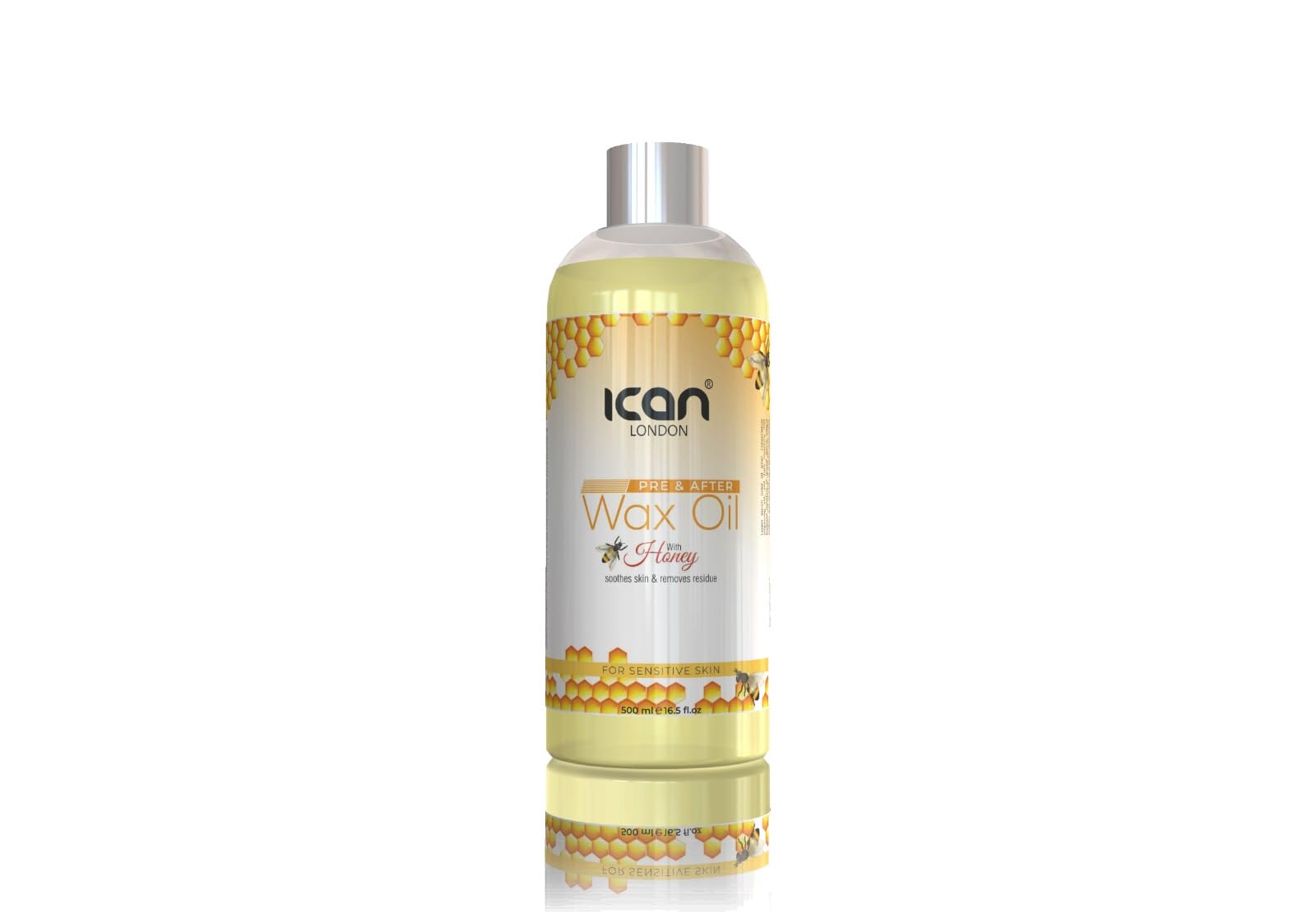 ican London After Care Wax Oil With Honey Soothes Skin & Removes Residue 500ml