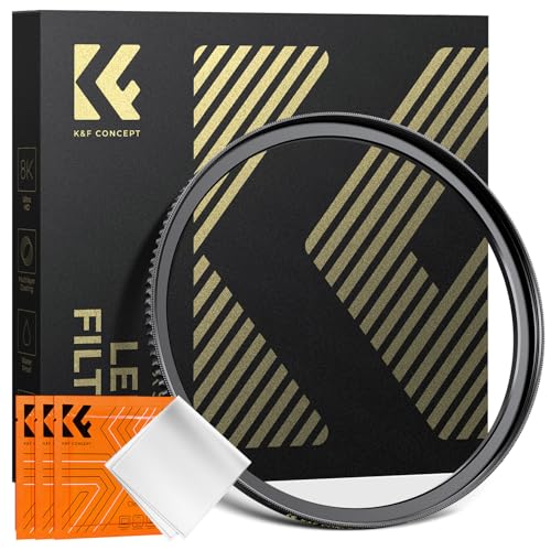 K&F CONCEPT 67-82mm Bague d'adaptation Step Up Ring en Cuivre Fin pour Objectif Ø67mm vers Filtre Ø82mm et 3 Chiffons de Nettoyage