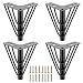 SUMNACON 4 patas triangulares de 15 cm, patas de acero para armarios, patas para sillas, armarios, armarios, cajones, sofá, con tornillos, patas de muebles, fácil montaje (4 unidades), color negro