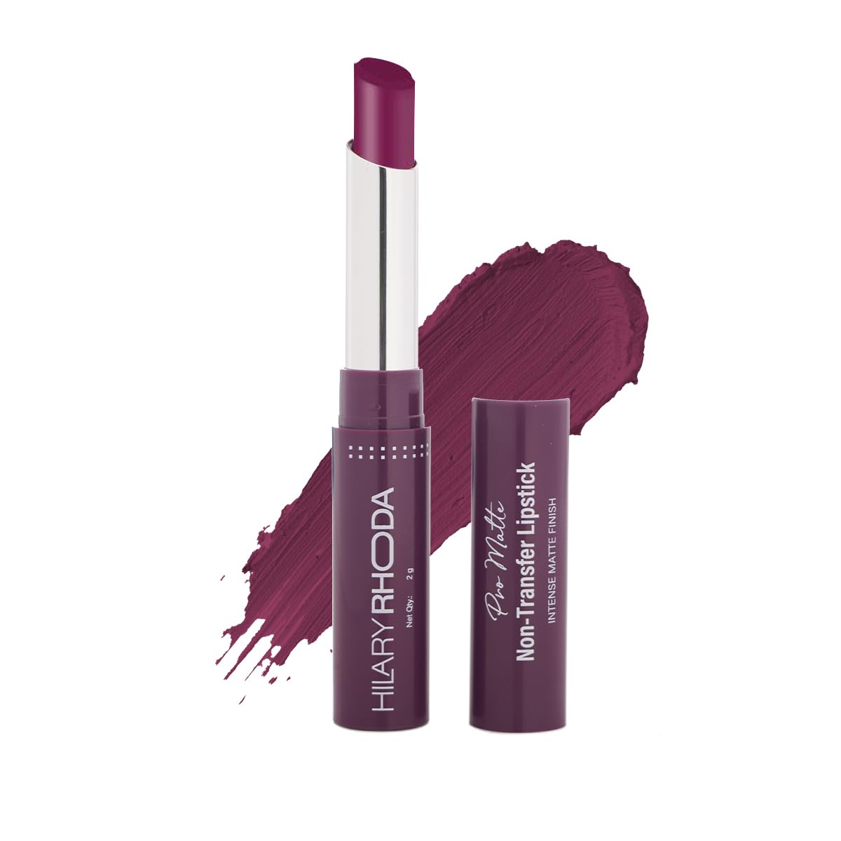Hilary Rhoda Pro Matte Non-Transfer Lipstick | Waterproof & Smudge-Proof | 12-Hour Long Stay | 24 Shades Available | Highly Pigmented Matte Finish Lipstick | 2g - (Wild Orchid | Shade 09)