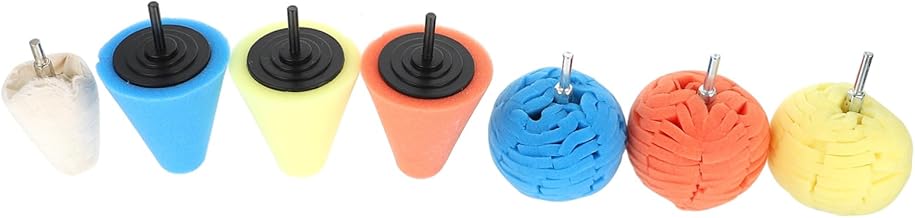 PLAFOPE 7Pcs Polimento E Enceramento De Rodas Automotivas Broca Almofada De Polimento Almofada De Polimento De Microfibra Esponja De Osso Gigante Esponja De Detalhamento De Carro Esponjas