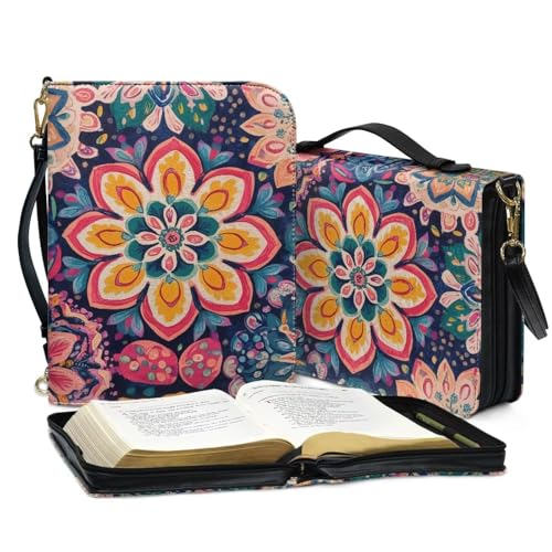 Personalized PU Bible Cover with Strap Church Book Cover,Custom Carrying Book Case Bible Protective3