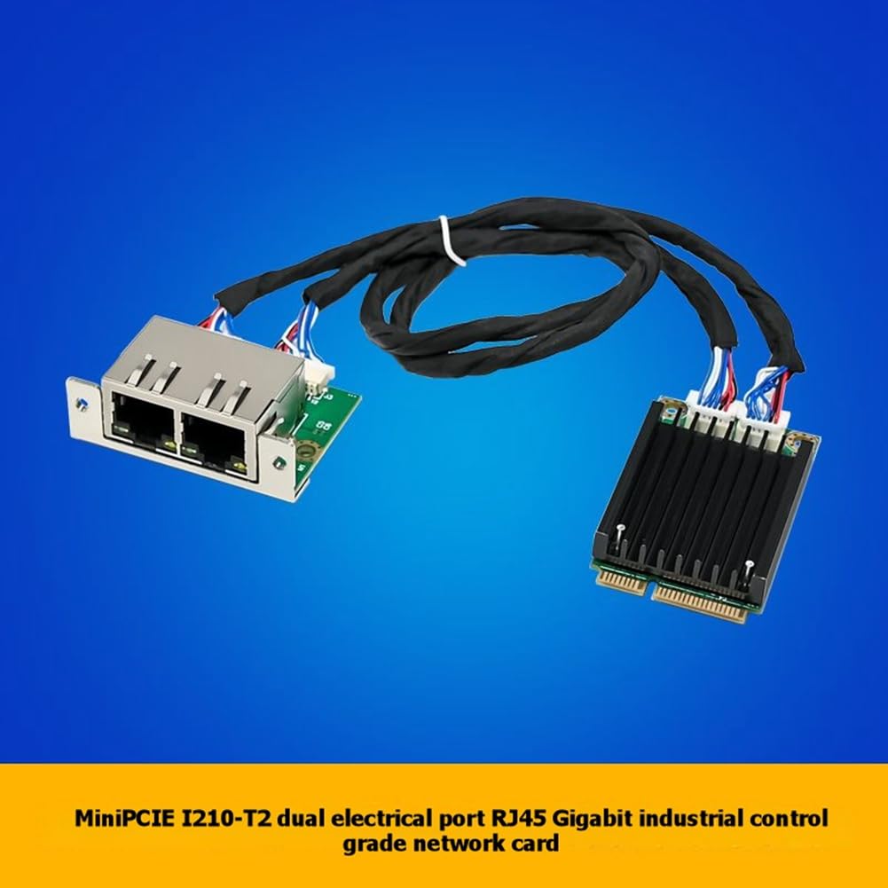 Scheda di Rete Gigabit Dual RJ45 I210-T2 MiniPCIE A RJ45 Adattatore Ethernet per Server NIC Tipo Wired Esterno