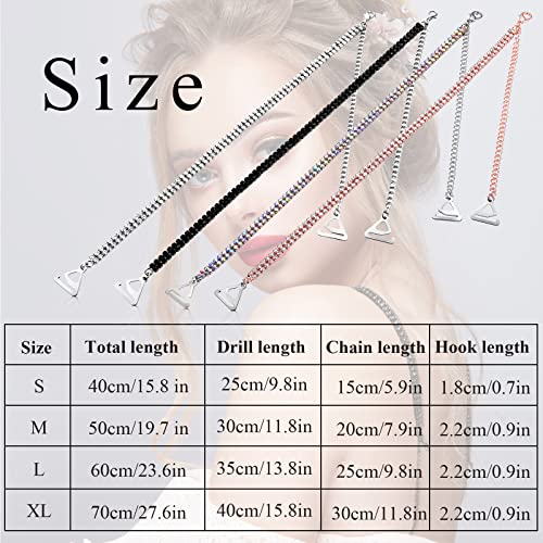Satinior JO-SATINIOR-224552 3 Pairs Rhinestone Bra Strap Adjustable Invisible Shoulder Strap Nonskid Lingerie Strap thumb #2
