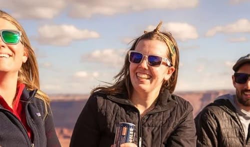 Optic Nerve Mashup, Classic Unisex Men/Women Polarized Sport Performance Sunglasses, Uv Eye Protection - Crystal And Beachwood Frame, Blue Smoke Mirror Lens #TOP2