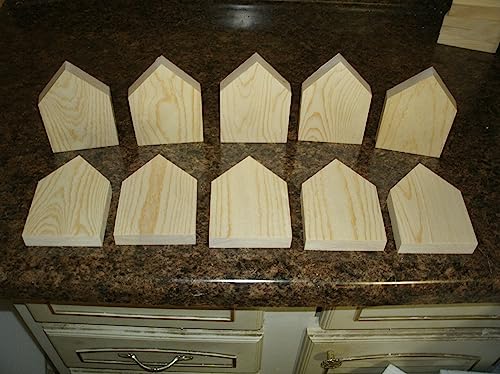 10largeunfinishedwoodhouseshapeswoodenhousecutoutswoodenblockswoodenblockhouse  Urban Country Home Decor 10 large unfinished wood house shapes wooden house cutouts wooden blocks wooden block house  urban country home decor