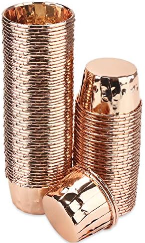 Aluminium Cups for Baking, EUSOAR 100pcs 3.5 oz Disposable Aluminum ramekins, Foil Cupcake Baking Cups, Aluminum Foil Muffin Liners, Aluminum Cups, Cupcake Ramekin Holder Cups, Ramekins for Baking