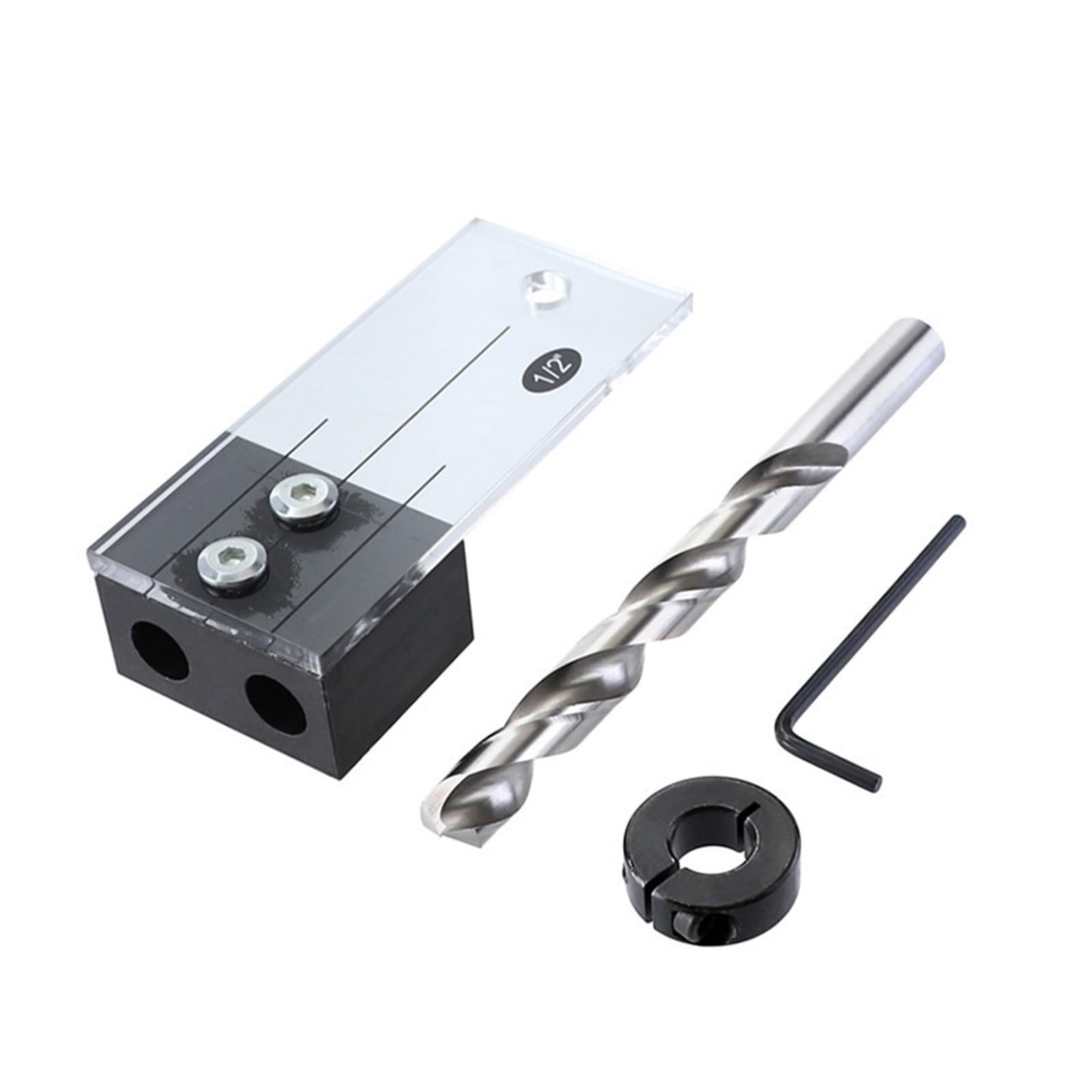 Localisateur de trous de perçage vertical 1/2 3/8 avec guide de serrage bois