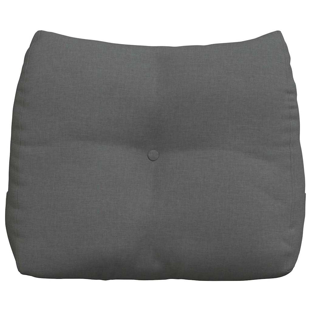 Poduszka na plecy, ciemnoszara, 60 x 24 x 50 cm, materiał z ergonomicznym podparciem, zdejmowana poszewka, wszechstronna jako poduszka do czytania, poduszka lędźwiowa, poduszka pod kark na
