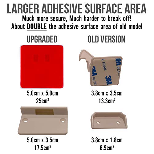 Upgraded Invisible Baby Proofing Cabinet Latch Locks (10 Pack) - No Drilling Or Tools Required For Installation, Works With Most Cabinets And Drawers, Works With Countertop Overhangs, Highly Secure #TOP4