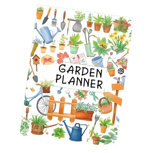 Bwuikim Diario di giardinaggio completo di 12 mesi per la cura delle piante Notebook per la pianificazione del giardinaggio Libro di pianificazione dell'orticoltura Pianificatore del giardino