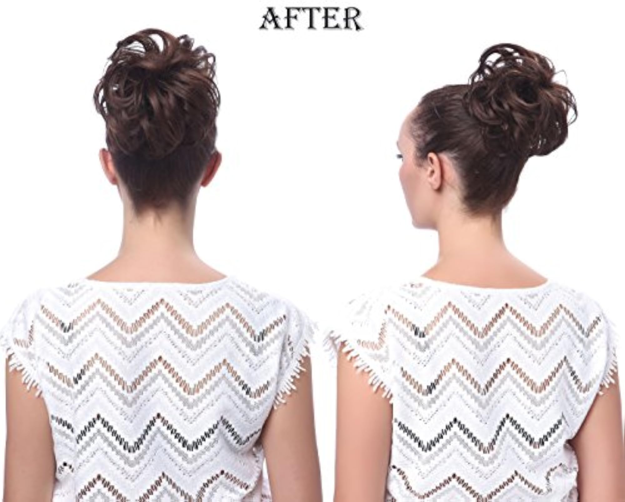 Synthetic Clip On Messy Hair Bun Extension for Women