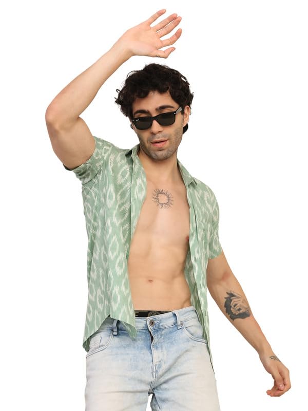Image of KE KANHA EXPORTS Shirt for Men /Cotton Shirts for Men /Stylish Mens Casual Shirt /Men's Slim Fit Shirt & Regular Fit Shirt for All Occasions Western Beach Summer Shirt Style