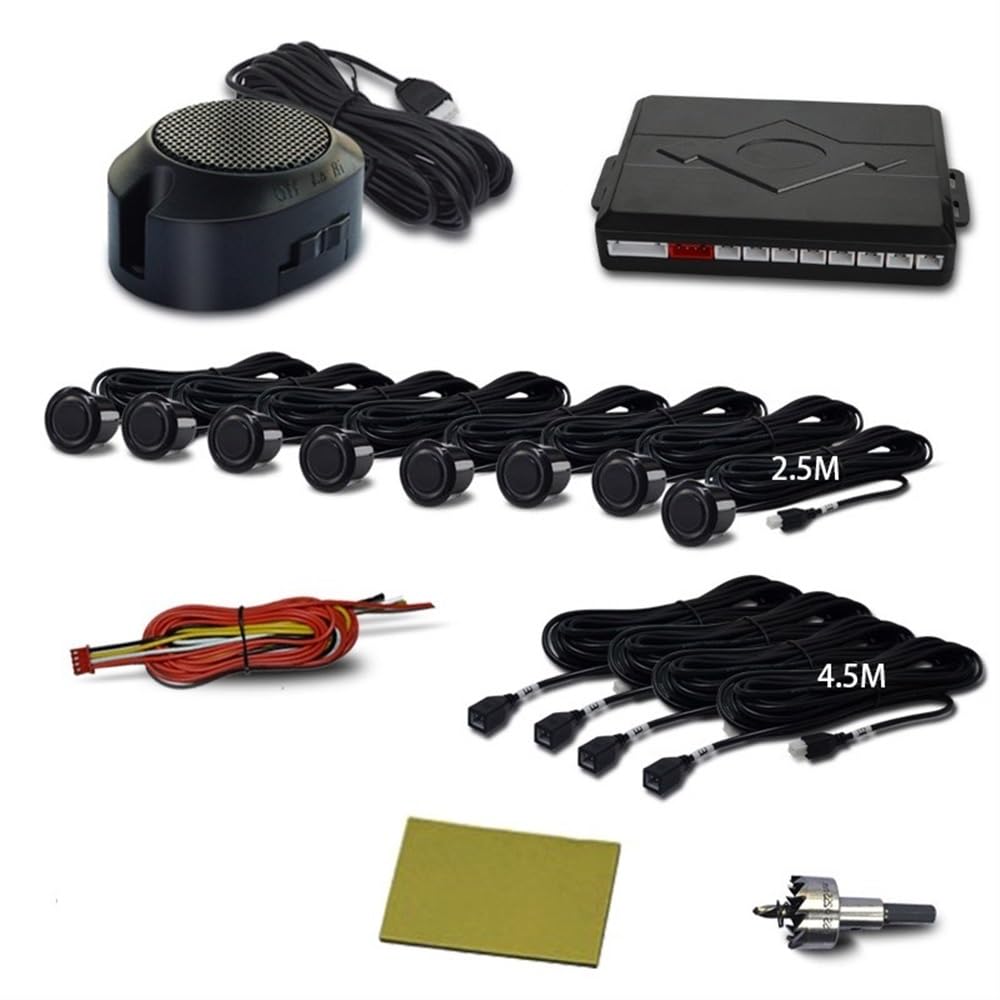 Kit de sensores de Asistencia al estacionamiento PDC universales de 8 sensores para Coche, Radar de Marcha atrás, Alerta Sonora, sonda, Sensor de estacionamiento automático.
