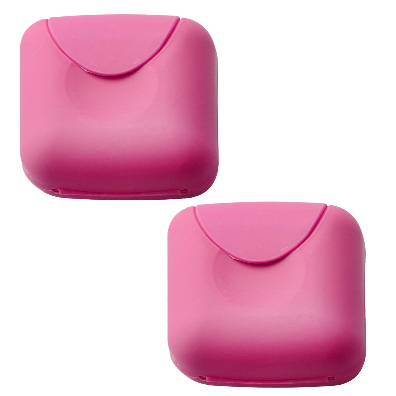 Tabanzhe Pink 2Pcs Portable Travel Soap Box,Leakproof Waterproof Face Wash Soap Dish Holder With Sealed Lid Small Square Soap Case Container For Home Bathroom Outdoor Vacation(Pink)