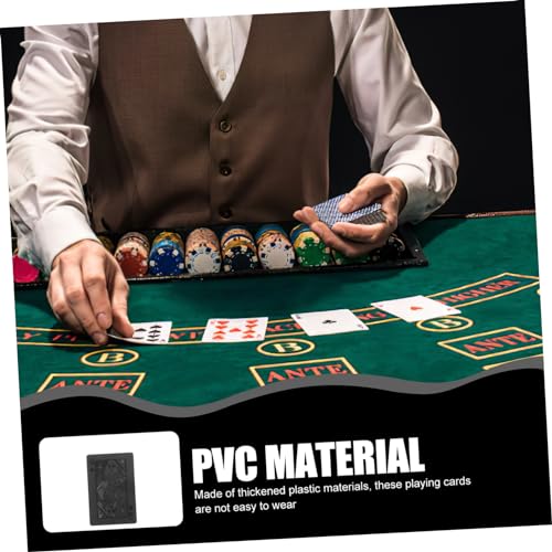 FRCOLOR wasserdichte Pokerkarten aus Dickem Kunststoff mit Einzigartigem Design Langlebig und Reißfest für Unterhaltung Tischspiele und Zaubervorführungen Handlich und Leicht Tragbar – Bild 6