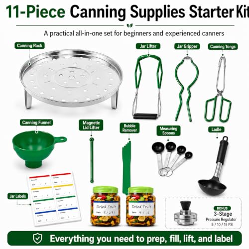24QT Pressure Canner with 11-Piece Kit