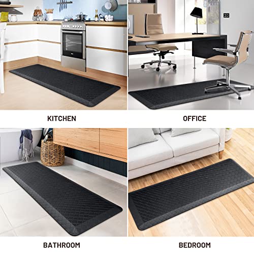 Image of HappyTrends Kitchen Floor Mat - 4 /5 Inch Thick Anti-Fatigue Kitchen Rug,Waterproof Non-Slip Kitchen Mats and Rugs Heavy Duty Ergonomic Comfort Rug for Kitchen,Office,Sink