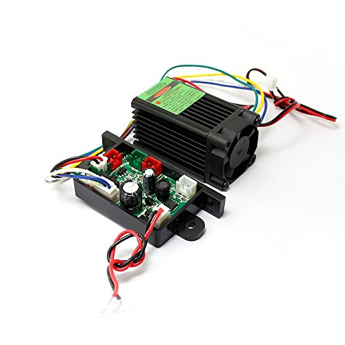 12V Green Diode Lasers 532nm 100mw Laser Module Dot with TTL 0-30KHZ & Fan Cooling - Long Time Working - Thumbnail 4