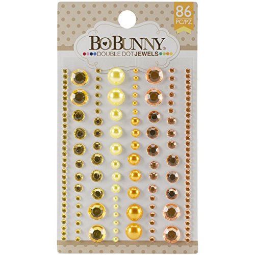 Bo Bunny Double Dot Jewels (86 Pack), Citrus