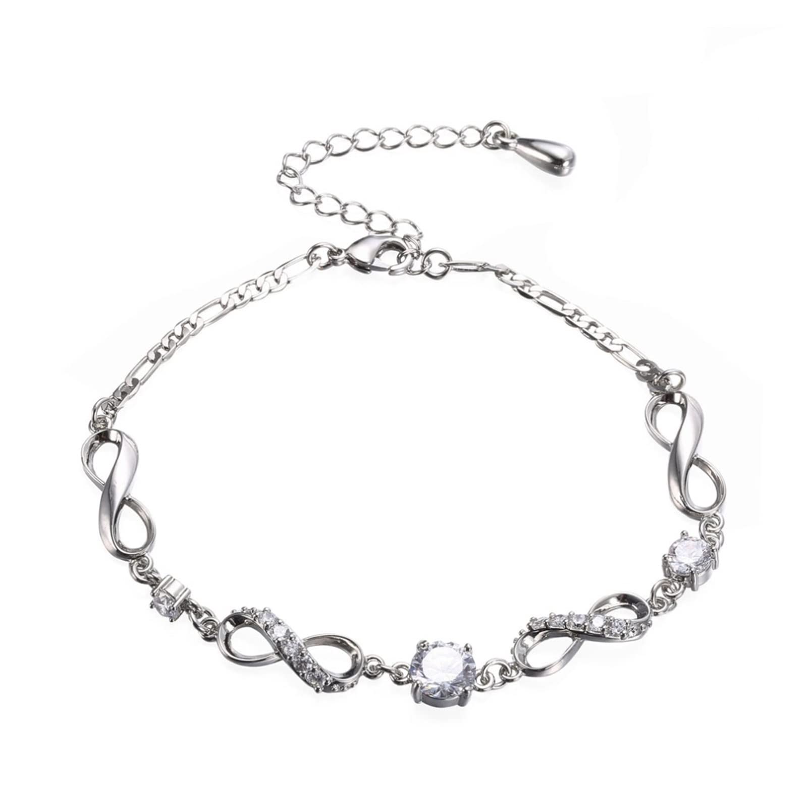 XJBTBA Cavigliere/Cavigliere da Donna Cavigliera in Oro Catena con Strass Grandi Cavigliere con Strass Sandali all'Uncinetto a Piedi Nudi Perline Gioielli per Piedi Braccialetti alla Caviglia