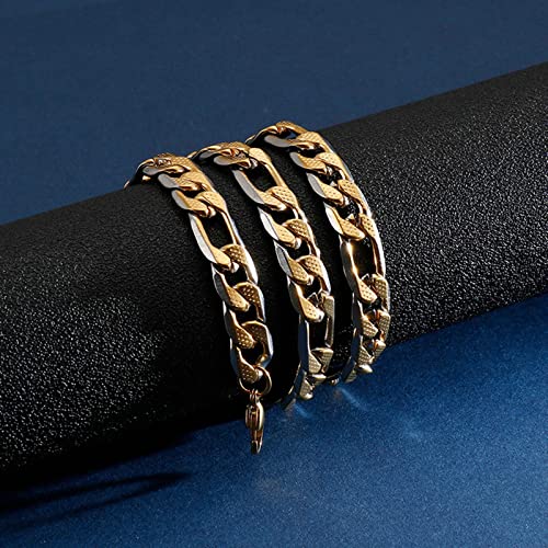 Chaîne Figaro en or anti-irritation collier stérile homme