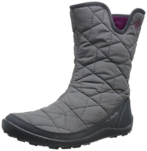 Columbia Women's Minx Slip Ii Omni-Heat Snow Boot, Shale, Dark Raspberry, 8 B US
