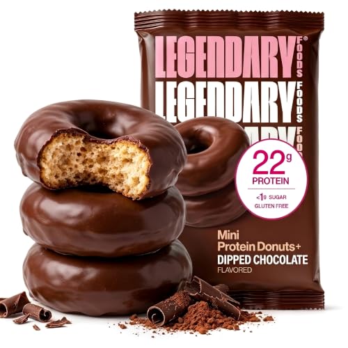Legendary Foods High Protein Donuts Dipped Chocolate Low Carb Low Sugar
