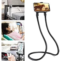 Brazo Soporte Movil VAOUGE Soporte Movil, Flexible Cama Universal Cuello de Cisne con Largo Brazo Teléfono Mesa con Función Múltiple para iPhone 13 12 11 Pro XS MAX Samsung y Más