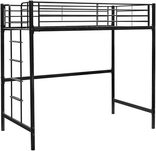 Bonnlo Twin Metal Loft Bed Frame for kids/Adults/Teens