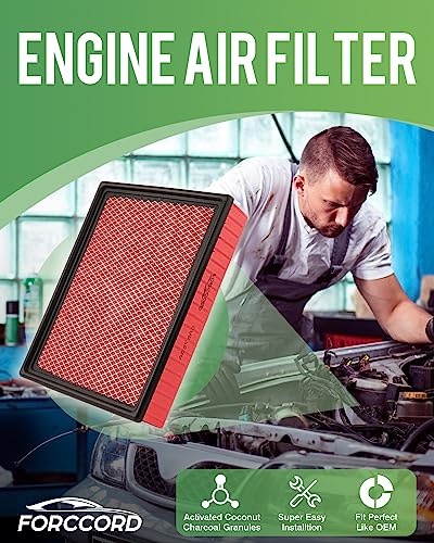 Image of Cabin & Engine Air Filter Kit for 2014-2018 Chevrolet Chevy Silverado | Replace#CF11809 CA8755A, Activated Carbon Cabin Filter, Air Filter Combo Replacement Car Accessories