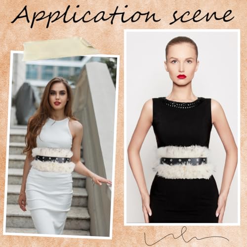 GORGECRAFT Medieval Viking White Fur Leather Belt Adjustable Renaissance Knight Waist Belts Black Punk Fluffy Waistband PU Leather Reenactment Accessory for Halloween LARP Cosplay Costume Men Women4