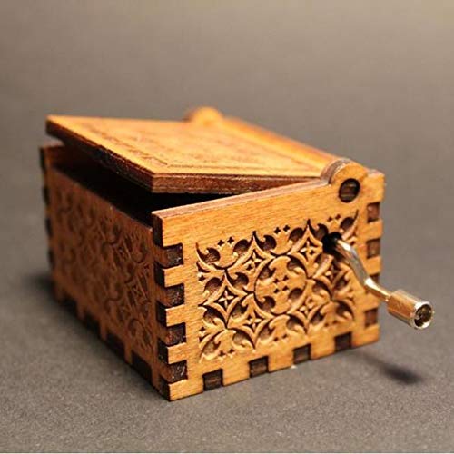 Image of Zesta Money Heist Wooden Musical Box Gift | Vintage Music Crank Mini Collectible for Girlfriend, Boyfriend, Husband, Wife | Unique Musical Gifts for Music Lovers | Classic Wooden Box