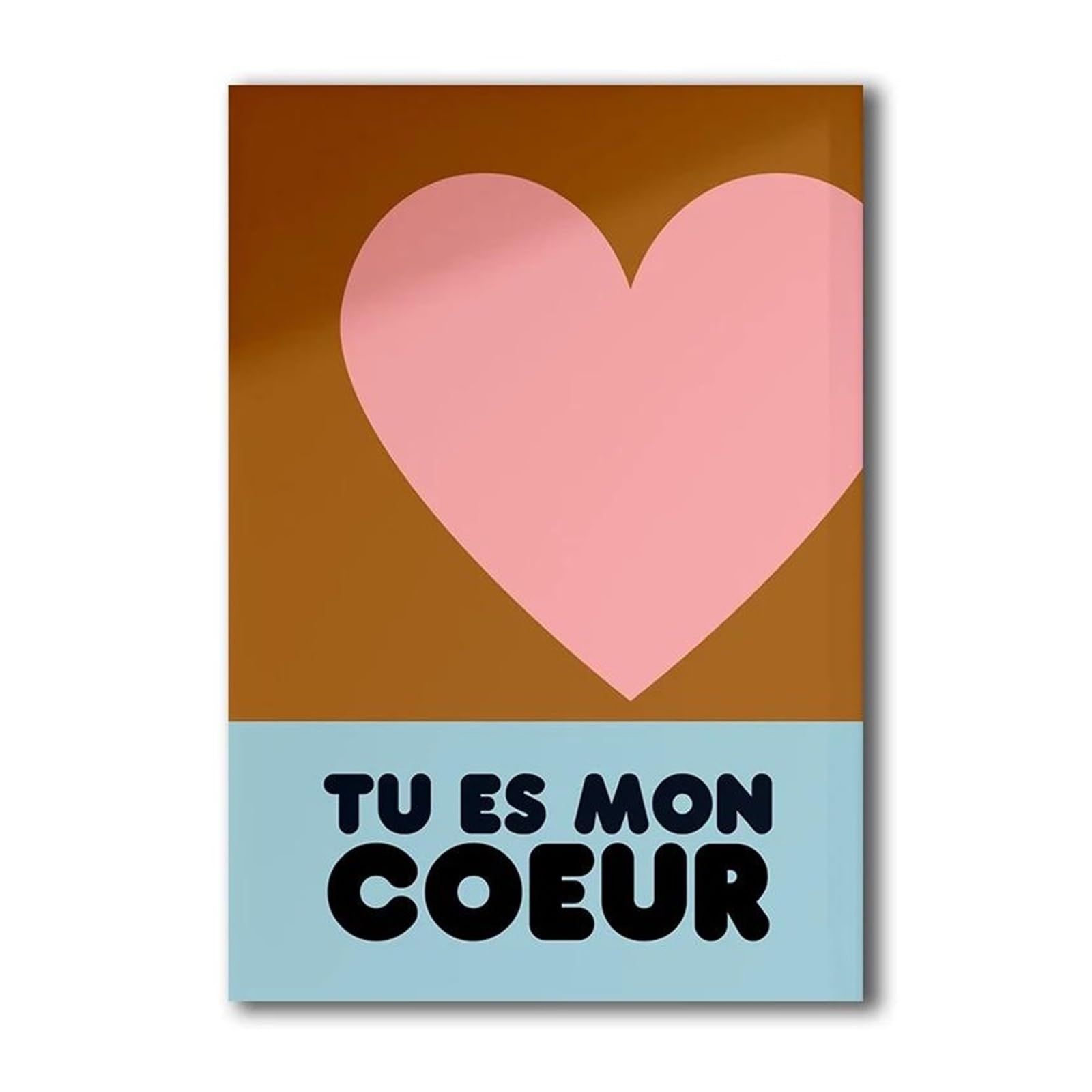 Affiche TU ES Mon Coeur : tableau de décoration chambre couple