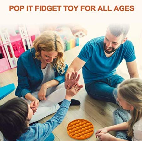 Image of LIVYU LIFE Push pop Bubble Fidget Toy, Stress Relief and Anti-Anxiety Tools Sensory Toy for Autism to Relieve Stress for Kids and Adults (Square-Yellow)