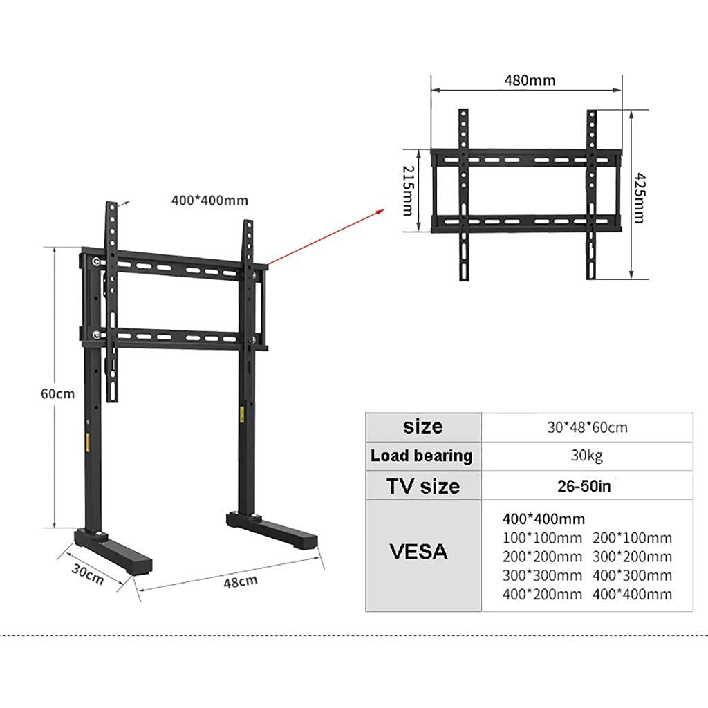 Regulowana wysokość stojak na telewizor uchwyt ścienny do 26 127.0 cm LCD/LED TV uchwyt na cokół ze stojakiem na telewizor