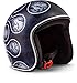 Produktbild Rebel Helmets R3 Motorrad-Helm, Fiberglas Schnellverschluss SlimShell Tasche, M (57-58cm), Flames Schwarz
