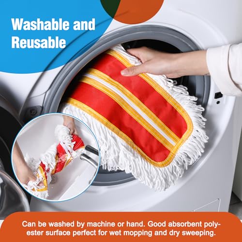 Image of 36 inch Microfiber Mop Pads 2 Pieces Just Fit CLEANHOME Industrial Dust Mop: B08R3F1ZZM,Red | Just Fit CLEANHOME Industrial Dust Mop: B08R3F1ZZM,B0GL7WQZBY,B0GL7R3KKP,B08R3H69ZB
