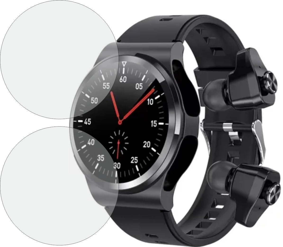 Screen Protector Compatible With Life Like Ht58 Tws Earbuds Smartwatch, Edge to Edge Full Coverage Hydrogel TPU Fiber Screen Guard not a Tempered Glass (Pack of 2)