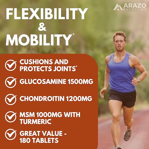 Arazo Nutrition BS029 Glucosamine Chondroitin Turmeric Msm Boswellia - Joint Support Supplement thumb #4