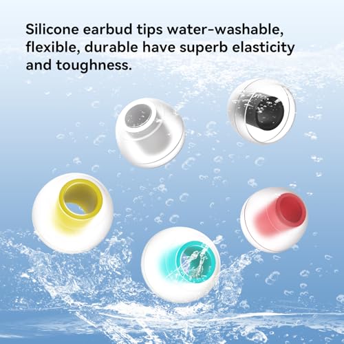 Image of 5 Pairs KBEAR 07 Ear Tips, KINBOOFI Silicone IEM Eartips,Red Small Earbuds Eartips for KZ ZST ZS10 PRO AS10 ZSN ZSN ZSN PRO X ZSN PRO ZAR ZS10 PRO X Wired Headphone (RED,S /S /S,5 Pairs)