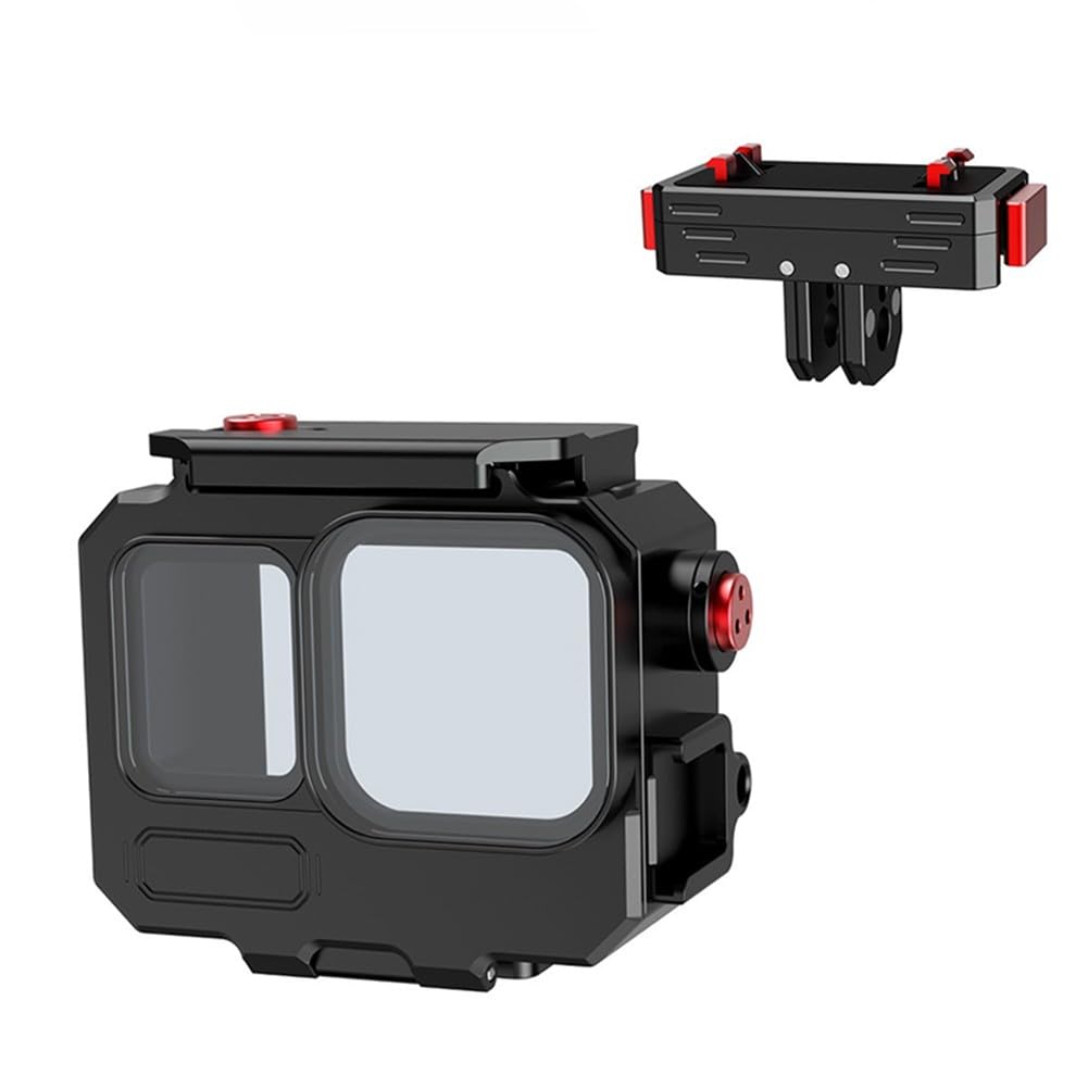 Custodia subacquea in metallo per Insta360 Ace Pro 2, custodia impermeabile in lega di alluminio da 80 m con sgancio rapido, supporto per scarpa fredda per fotografia subacquea e sport estremi