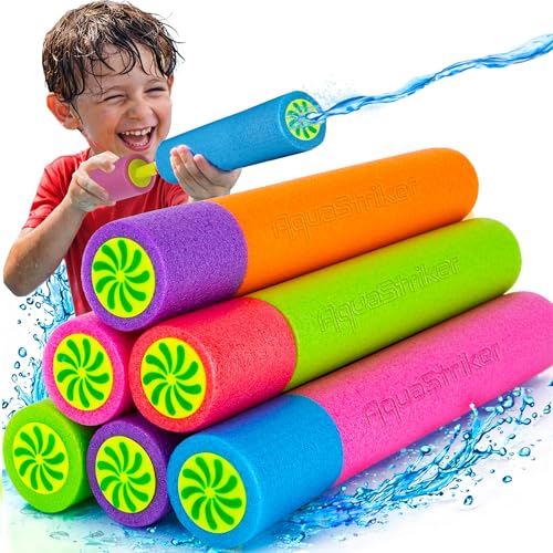 ArtCreativity Water Guns for Kids - 6 Pack - Swimming Pool Toys Water Squirter Gun - Fun Foam Water Blaster Fighting Game Toys - Summer Beach Party Outdoor Activities for Kids Ages 4-8, 6-8, 8-12