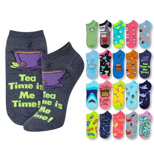 Image of Tipi Toe Women's 20 Pack Colorful Low Cut Socks - Lightweight, Breathable Design for All-Day Comfort Sizes 9-11 /10-13