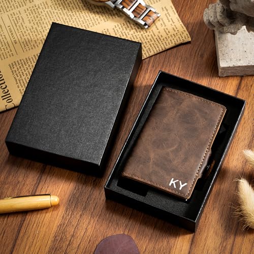 Personalized Leather Wallet Money Clip, Groomsmen Gift, Men Leather Card Holder, Custom Money Clip, Groomsman Wallet, Christmas Gift for Him4