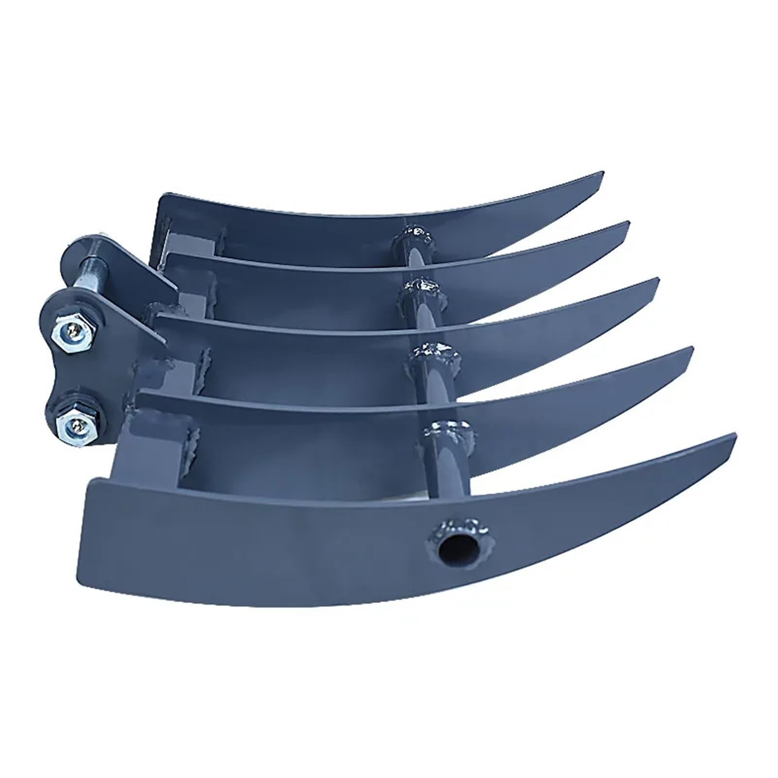 Rastrillo de Suelo de Acero Compatible con miniexcavadora | Implemento de rastrillo de acero for el cuidado del césped y la limpieza de sitios agrícolas.(Rake grey)
